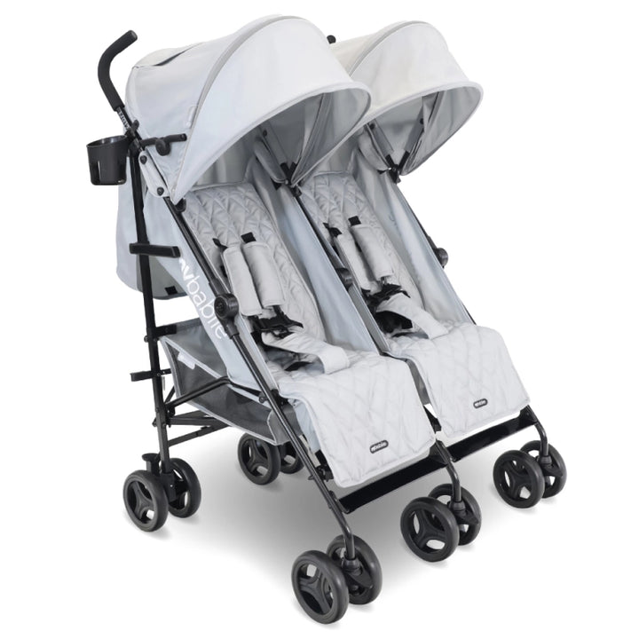 My Babiie MB12 Lightweight Twin Stroller - Grey