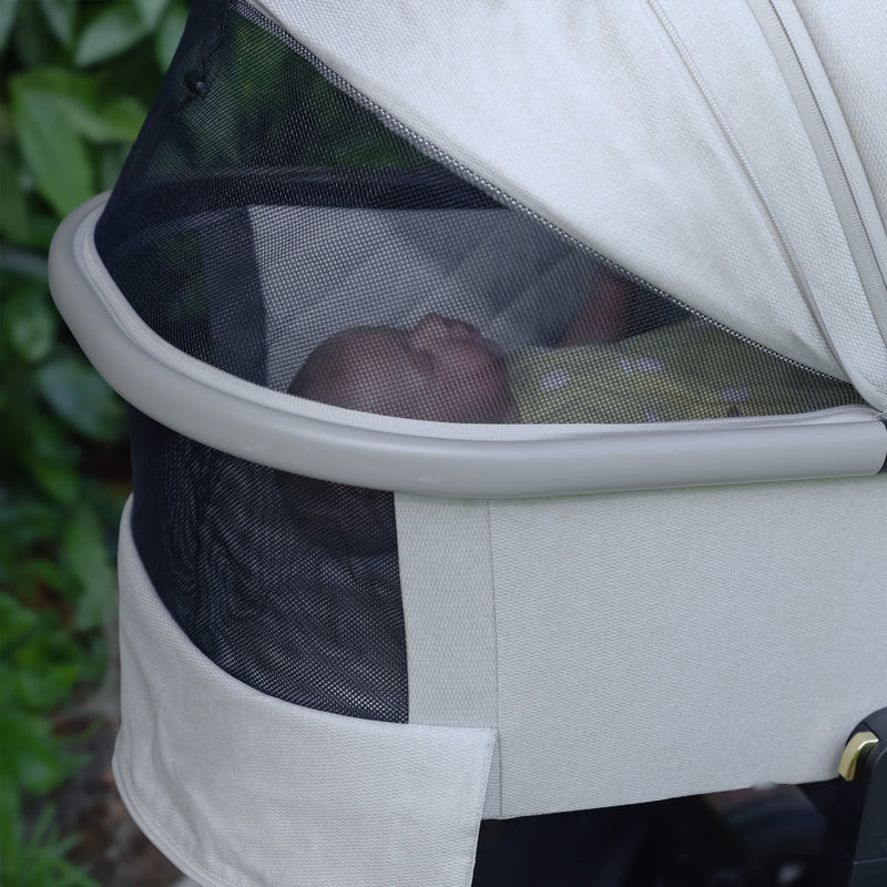 My Babiie MB450i 3in1 Travel System with Rotating Car Seat + Base - Ivory