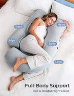 Momcozy Dreamlign U Pro Cool Feeling Maternity Pillow - Grey