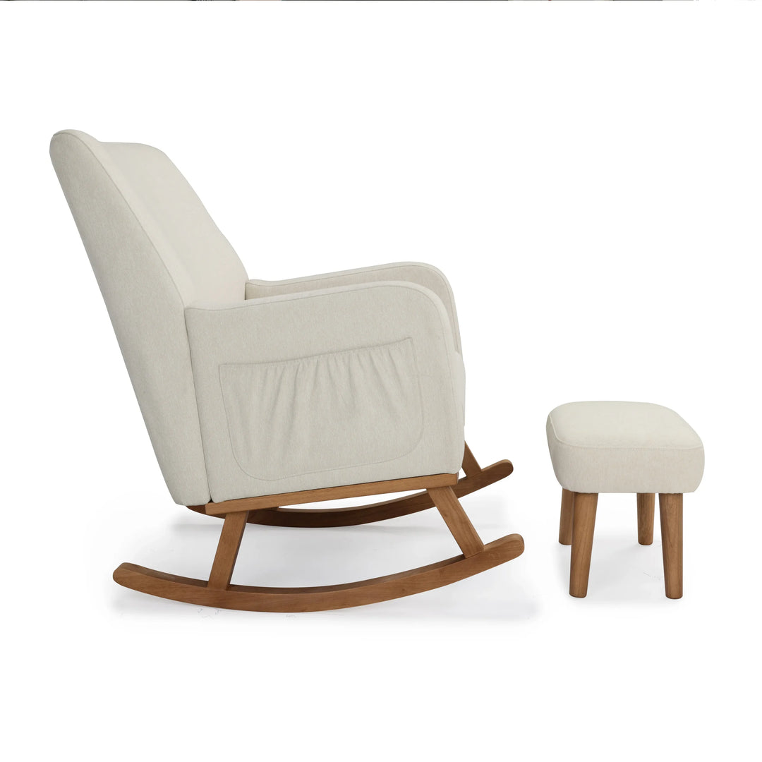 Babymore Callie Nursing Chair with Stool – Ivory