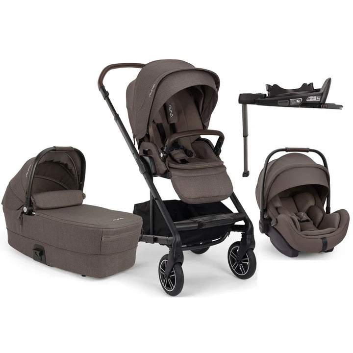 Nuna MIXX next, Arra Flex + Base Curv Travel System Bundle - Chestnut