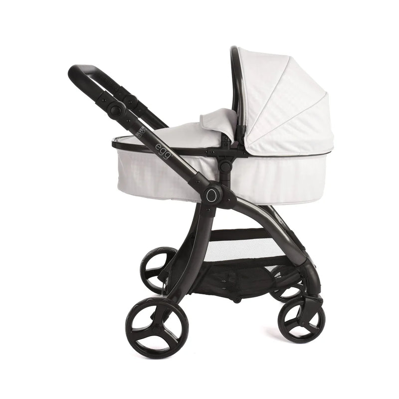 egg Dolls Pram by Roma - Houndstooth Silver
