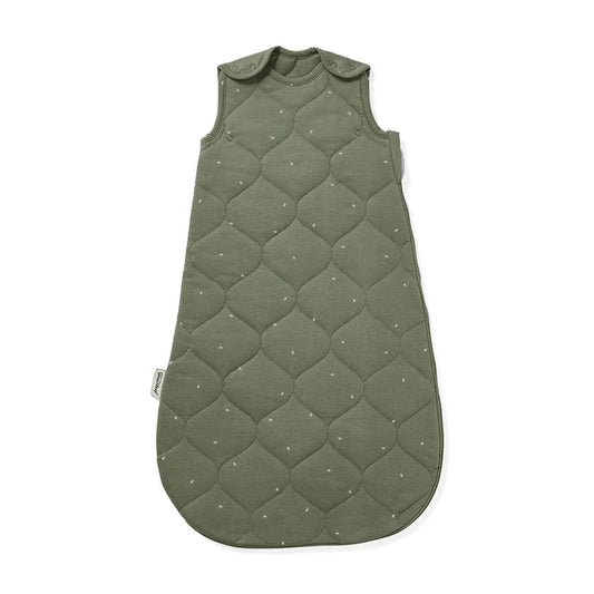 The Little Green Sheep Organic Quilted Baby Sleeping Bag - Juniper with Sage - 2.5 Tog