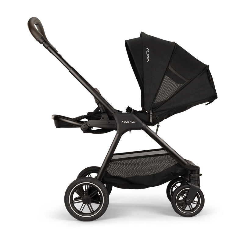 Nuna TRIV Next, LYTL Carrycot, ARRA Flex + Base Curve Travel System - Caviar