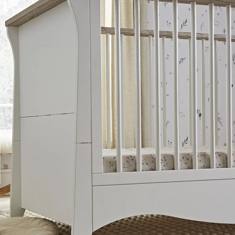 CuddleCo Clara 3 Piece Nursery Furniture Set  - White & Ash