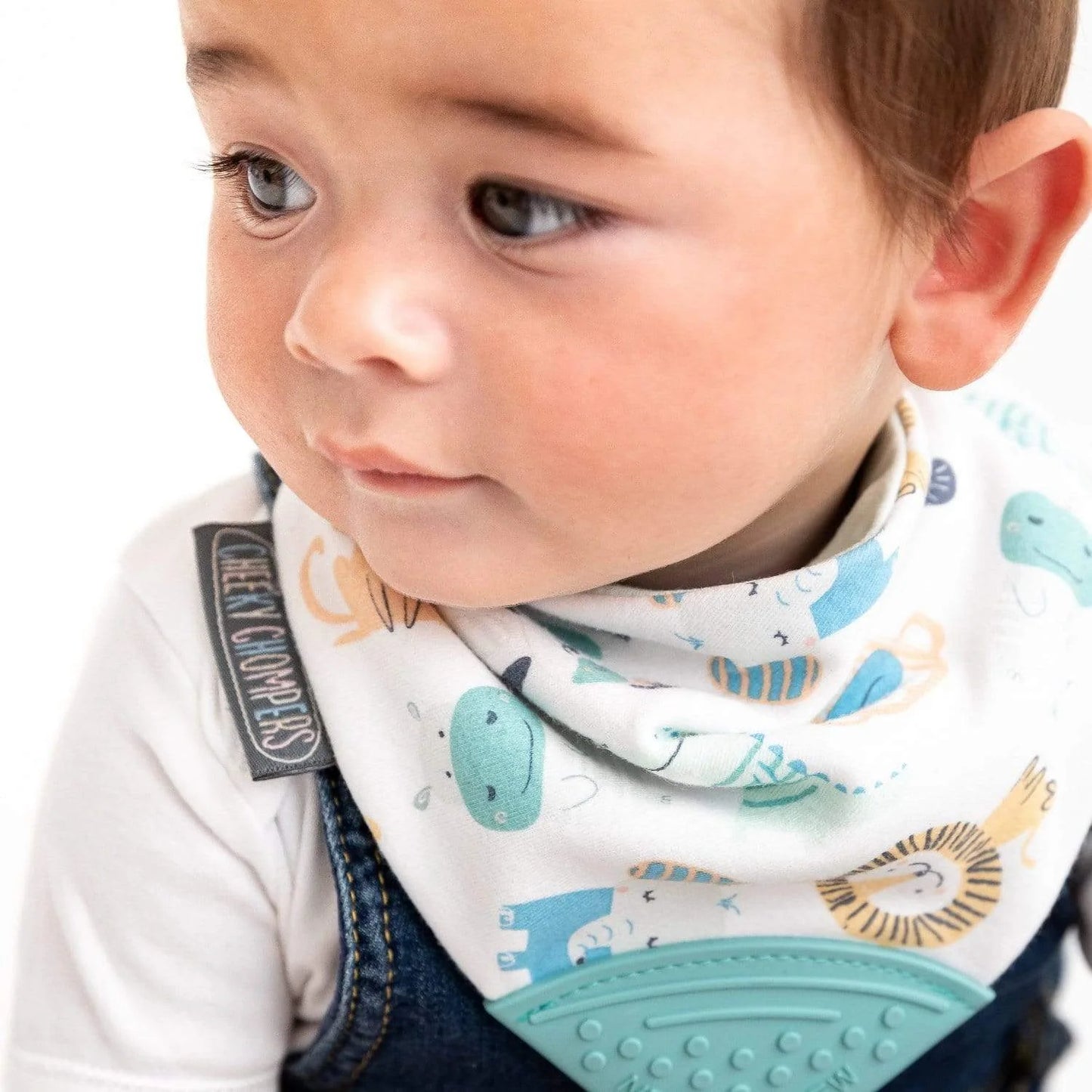 Cheeky Chompers Neckerchew Teething Dribble Bib - Animals
