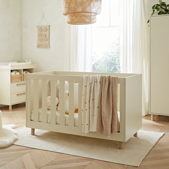 Cuddleco Harper 2 Piece Nursery Furniture Set - Cream & Ash