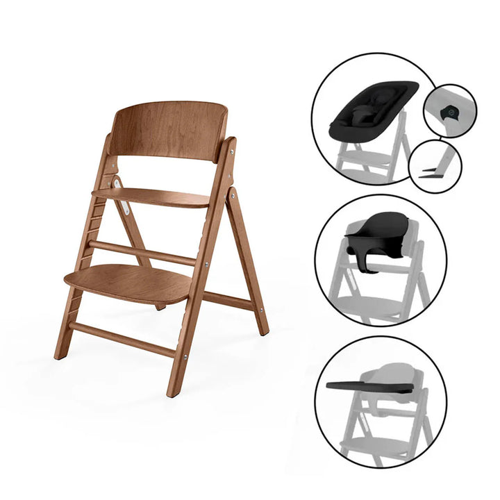 Cybex Click&Fold 4in1 Highchair - Dark Natural