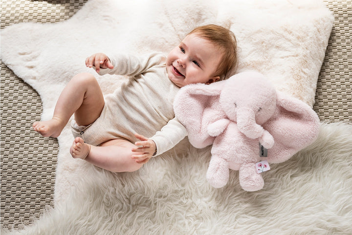 Nattou Fanfan Cuddle Elephant 30cm Soft Baby Plush Toy - Pink