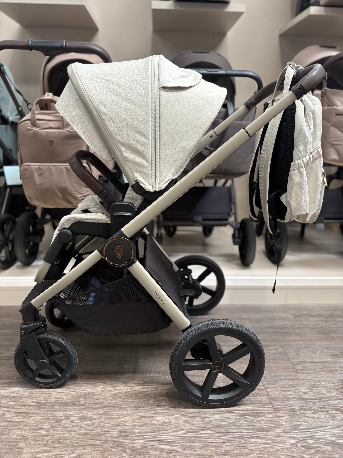 EX DISPLAY Venicci Upline2 2in1 Travel System - Stone Beige