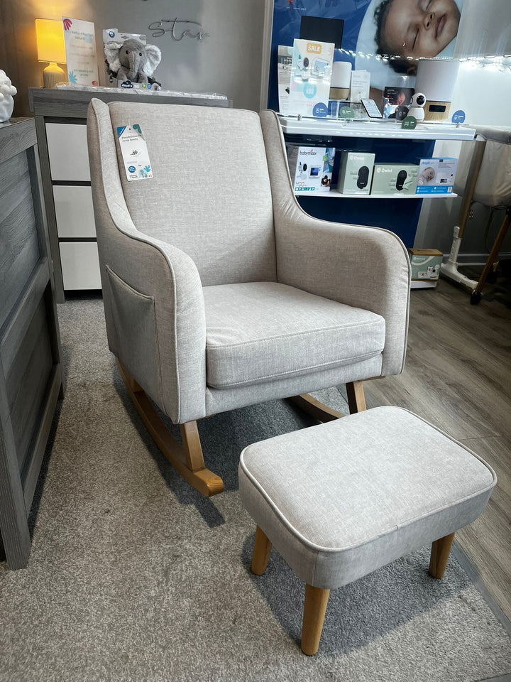 EX DISPLAY Babymore Ida Nursing Chair with Footstool - Cashmere (COLLECTION OR LOCAL DELIVERY ONLY)