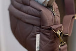 Ralphie Bear Quilted Stroller Bag - Brown/Pears Print