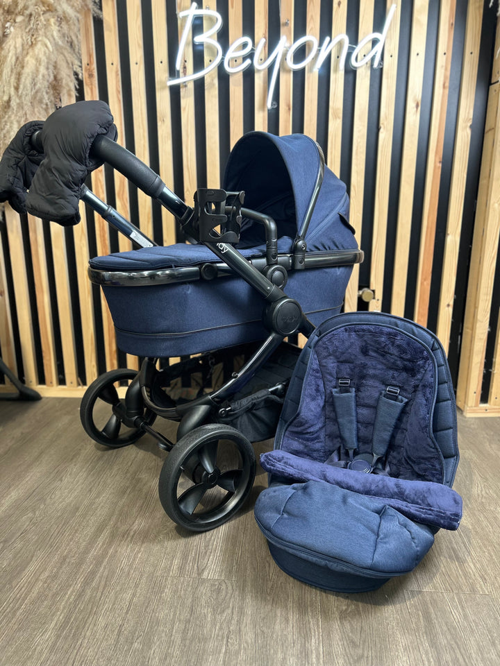PRE LOVED iCandy Peach 6 Travel System - Navy Twill