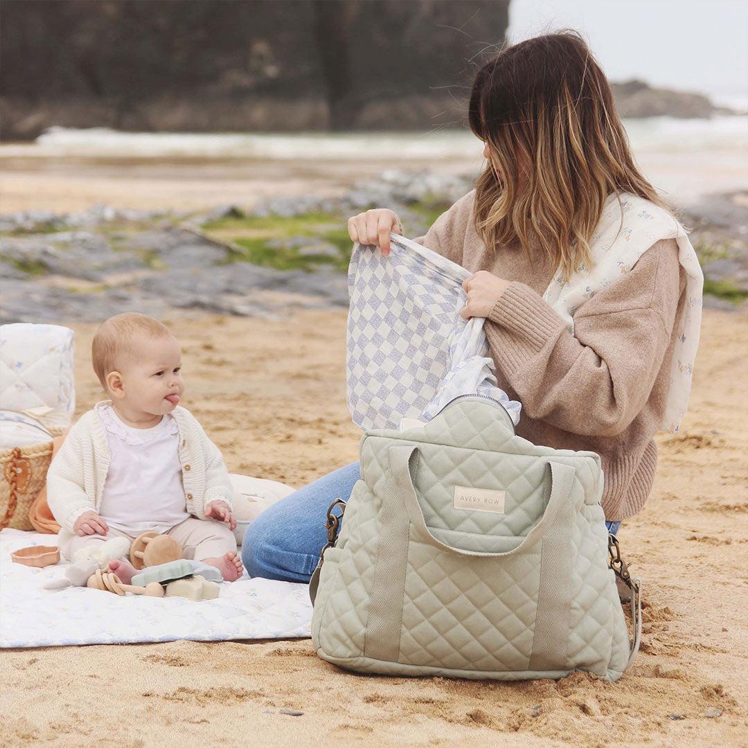 Avery Row Baby Changing Bag - Sage