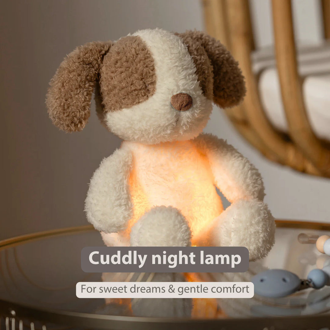 Nattou Mini Cuddly Dog Nightlight - Teddy Vanilla