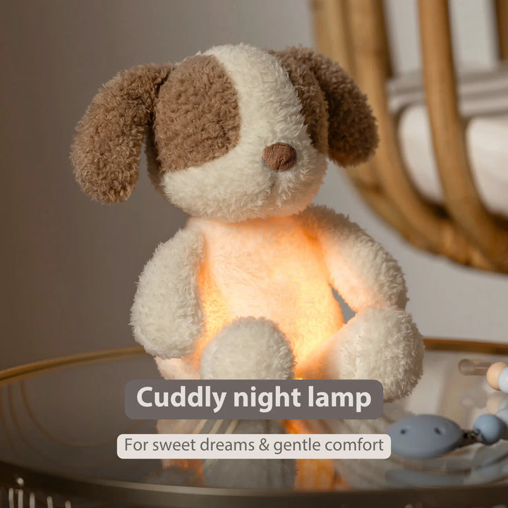 Nattou Mini Cuddly Dog Nightlight - Teddy Vanilla