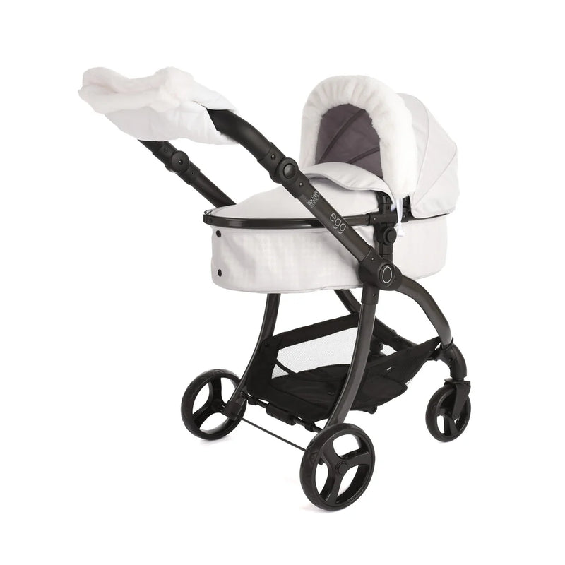 egg Dolls Pram by Roma - Houndstooth Silver