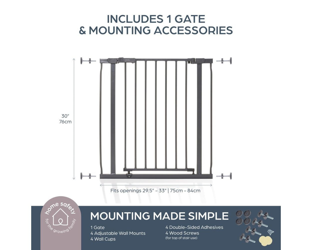 Dreambaby Ava Security Gate - Charcoal