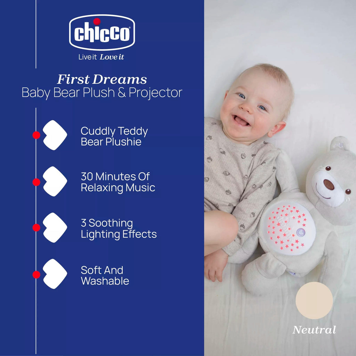 Chicco Baby Bear Projector - Neutral