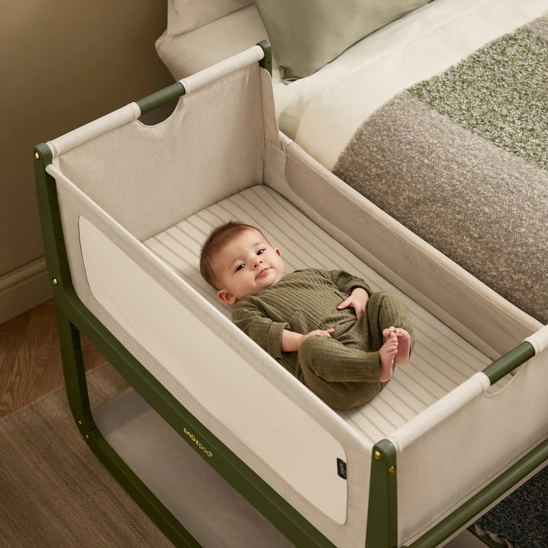 SnuzPod5 Bedside Crib - Olive