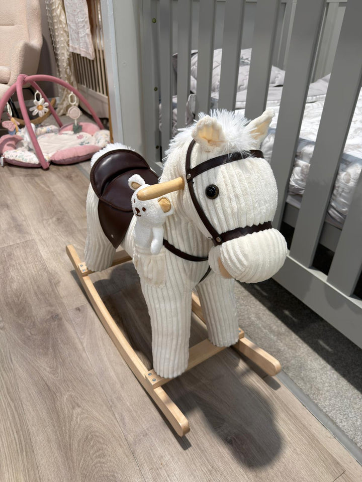 EX DISPLAY Cuddles Collection Plush Rocking Toddler Toy - Marshmallow Horse