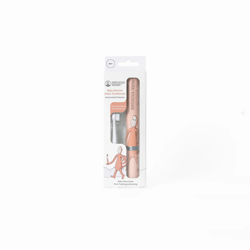 Matchstick Monkey Baby Electric Sonic  Toothbrush - Dusty Pink