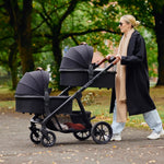 Ickle Bubba Virgo Growing Family 14 Piece Inc Nimbus Car Seat + Base Travel System Bundle - Stone