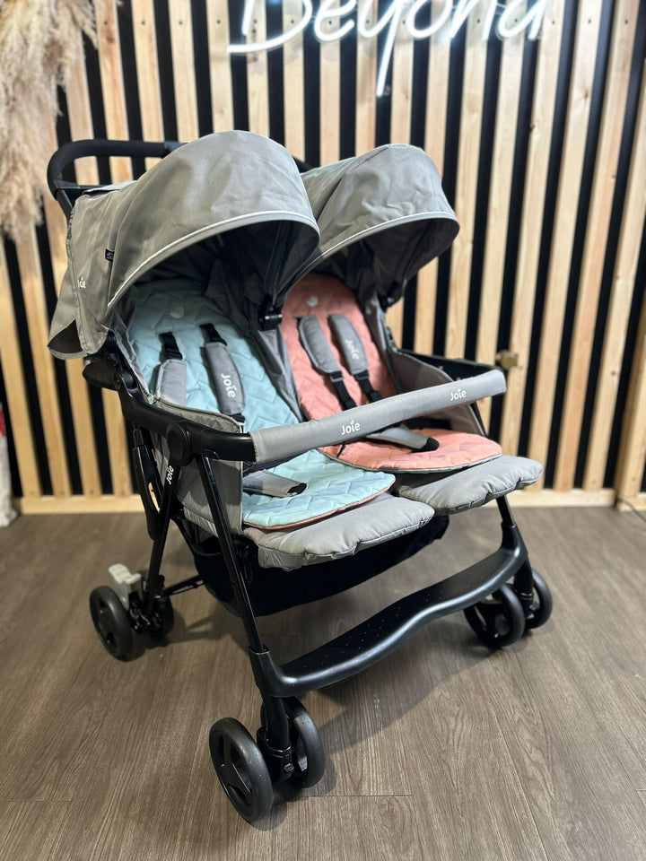 PRE LOVED Joie Aire Twin Double Stroller - Nectar & Mineral