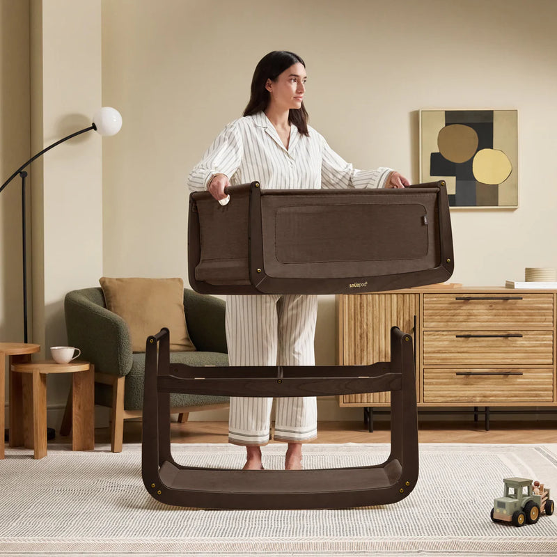 SnuzPod5 Bedside Crib - Chocolate