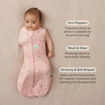 ergoPouch Organic All Year Cocoon Swaddle 1 Tog Sleeping Bag - Pink Daisies