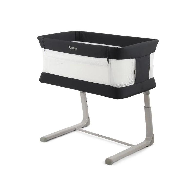 Oyster Drop Side Wiggle Crib Co-Sleeper - Carbonite