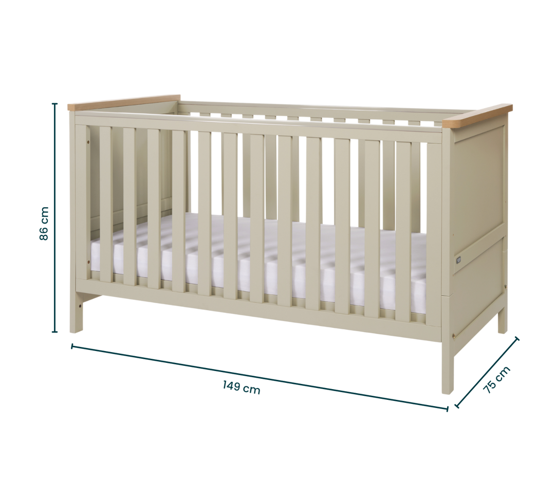 Tutti Bambini Misha Cot Bed - Mushroom & Golden Oak