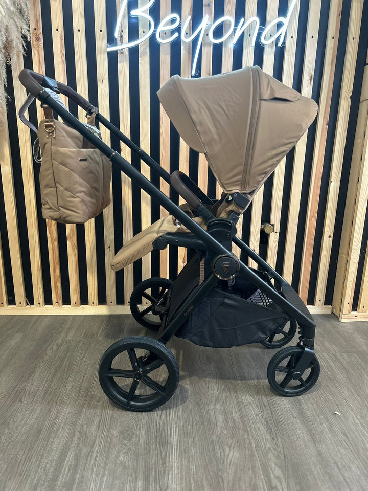 EX DISPLAY Venicci Claro 2-in-1 Travel System Bundle With Pushchair And Carrycot - Caramel