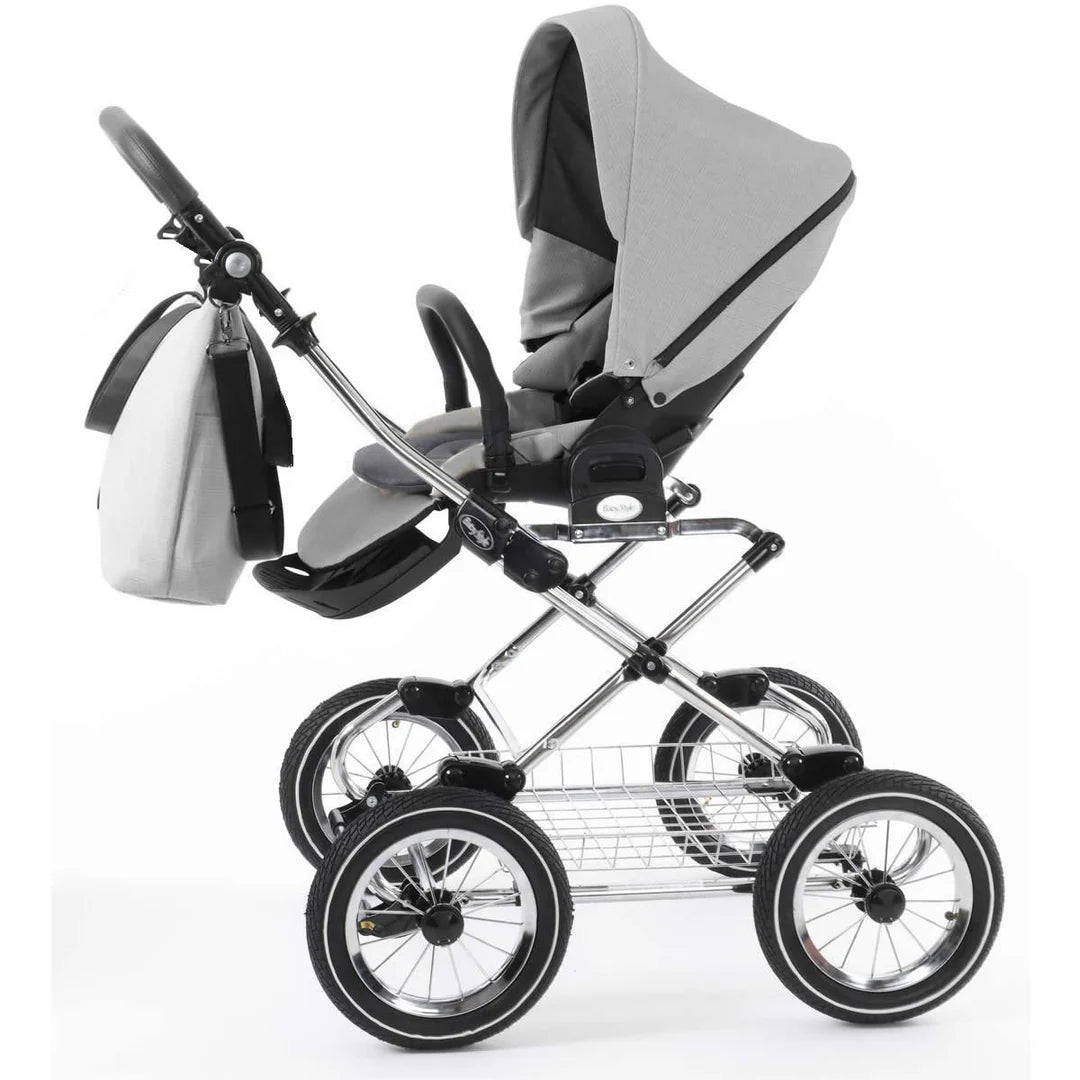 EX DISPLAY Babystyle Prestige Vogue Classic 3in1 + Isofix Base Travel System - Flint Inc x2 Full Sets Of Wheels