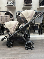 PRE LOVED Cybex e-Gazelle Double Pushchair - Almond Beige