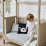 Tutti Bambini Casa 3 in 1 Mini Cot Bed + Roof Accessory Pack + Pocket Spring Mattress - Harvest Oak