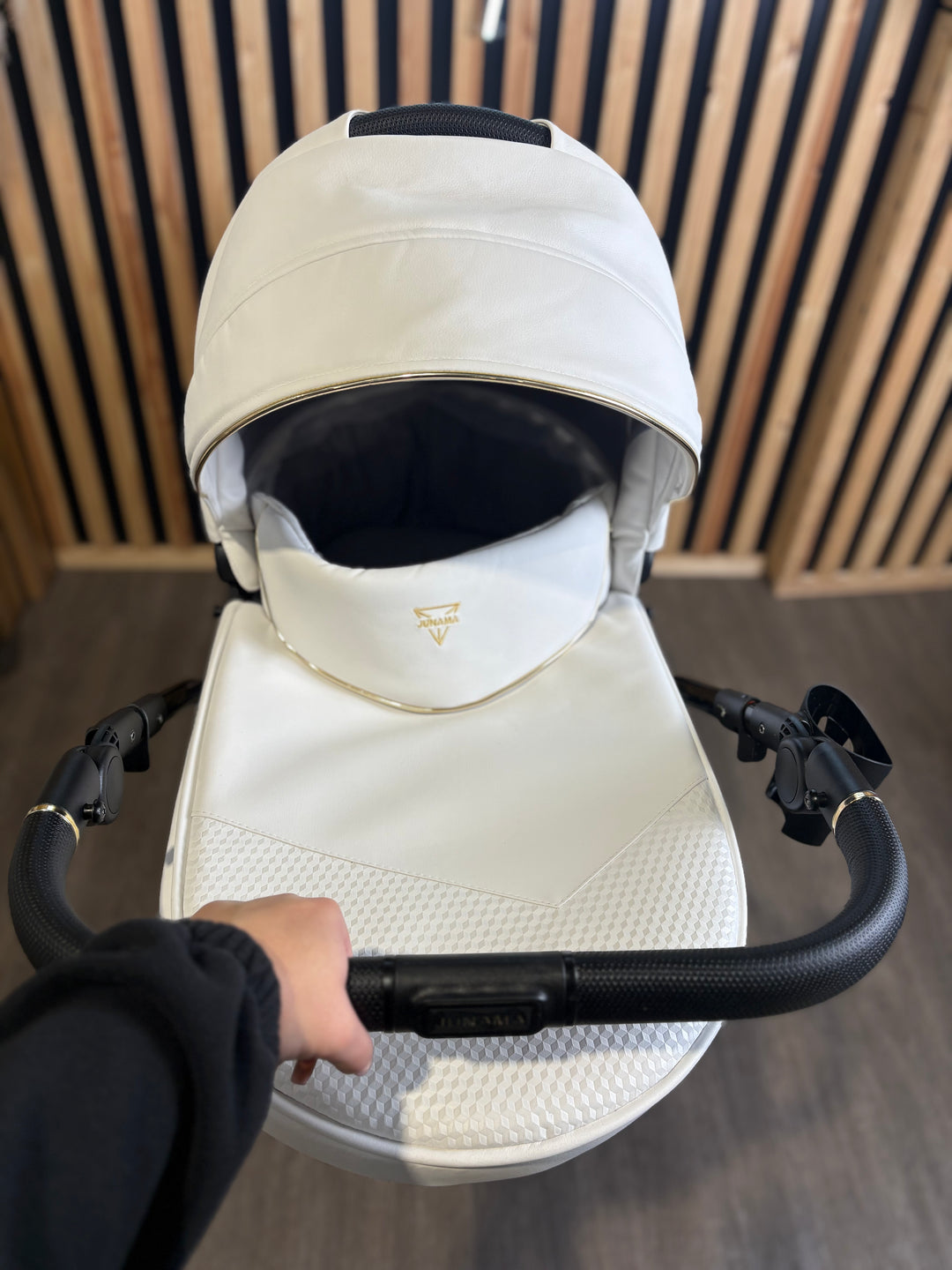 PRE LOVED Junama Fluo Tandem Pushchair - White Gold