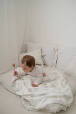 The Gilded Bird Safari Toile Bamboo Baby Blanket