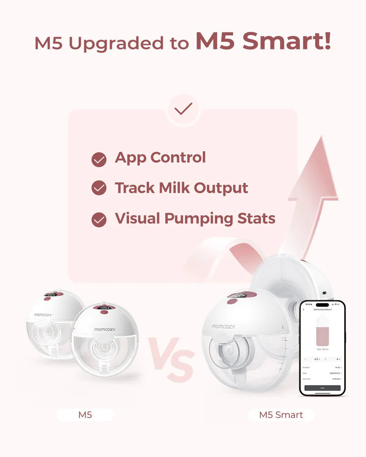 Momcozy M5 Wearable Electric Breast Pump - Maroon