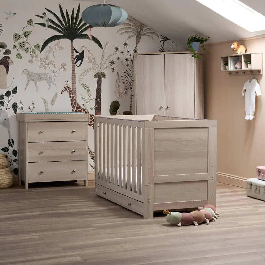 Obaby Nika 3 Piece Room Set & Underdrawer Bundle - Aspen