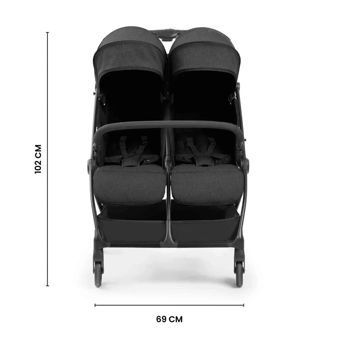 Ickle Bubba Aries Double Max Autofold Stroller - Graphite Grey