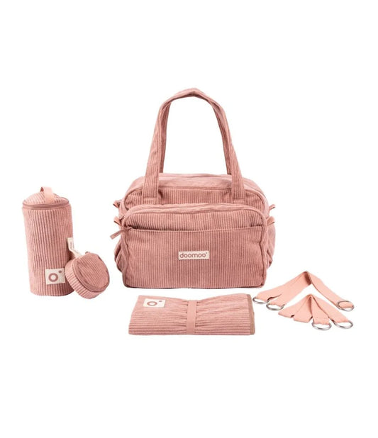 Doomoo Corduroy Soft Changing Bag - Pink