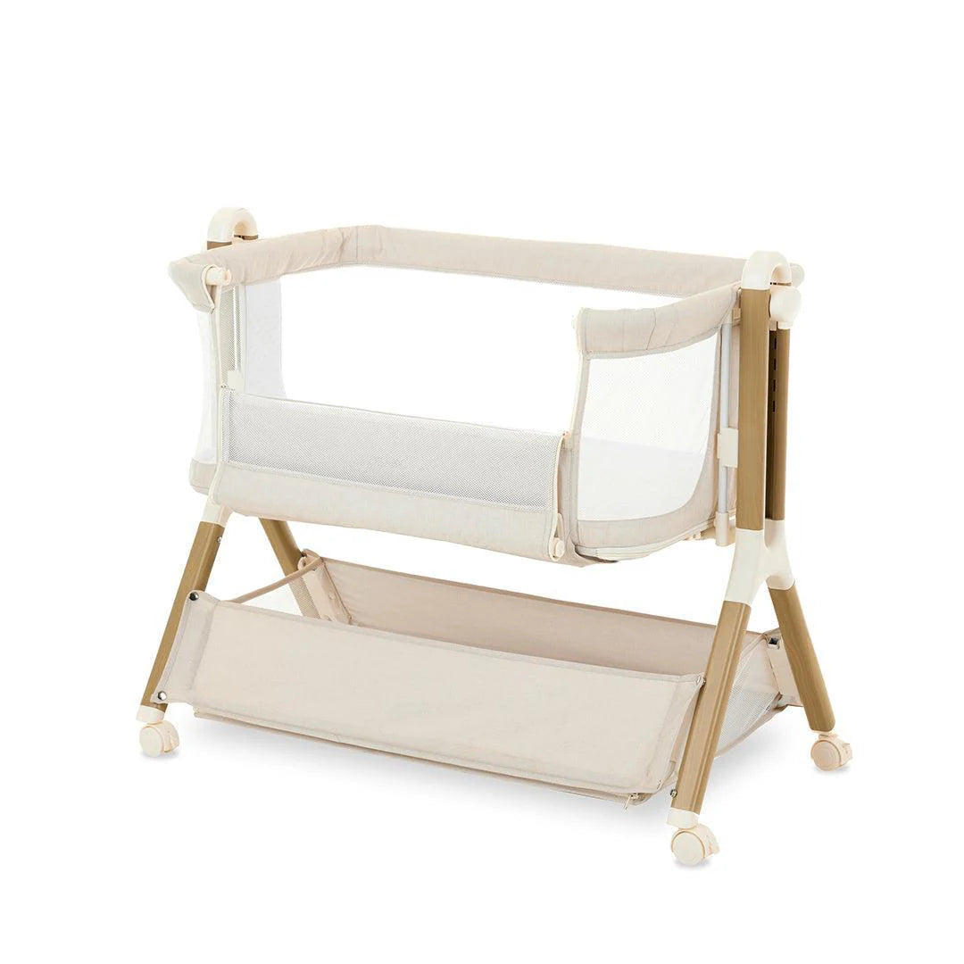 Obaby Cloud Bedside Crib - Oatmeal