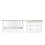 CuddleCo Clara Luxe 2 Piece Furniture Set - White & Ash