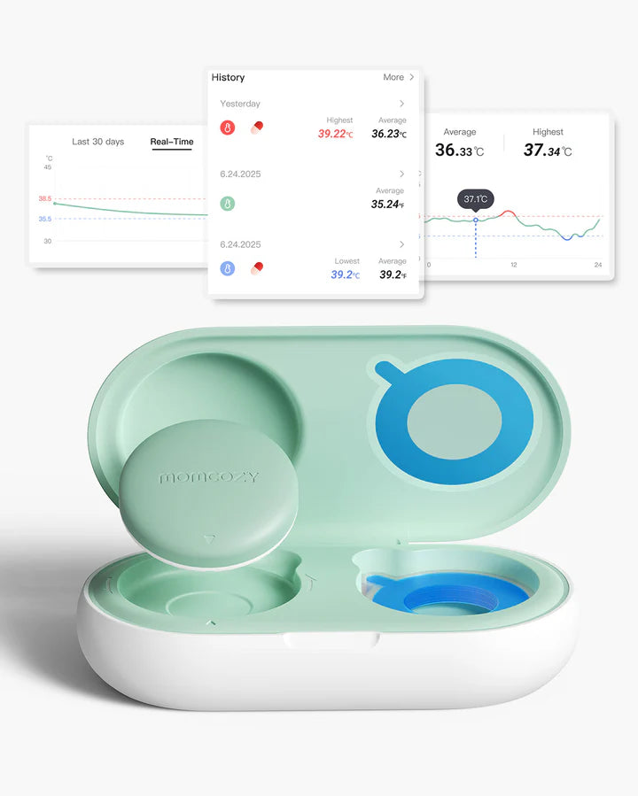 Momcozy Smart Medical-Grade Wearable Baby Thermometer