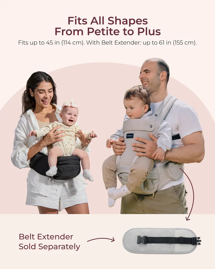 Momcozy 2-In-1 Hip Seat Baby Carrier - Black