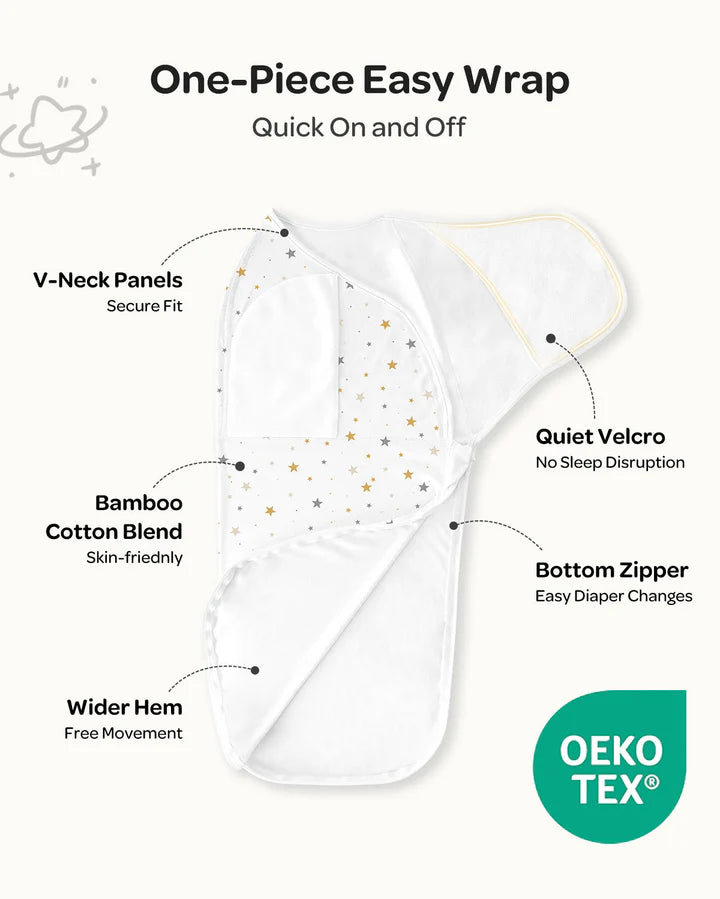 Momcozy Easy Swaddle Wrap 0-3m - Wonder Star