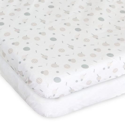 Chicco Next2Me Cotton Forever Cot Sheet 2 Pack - Confetti