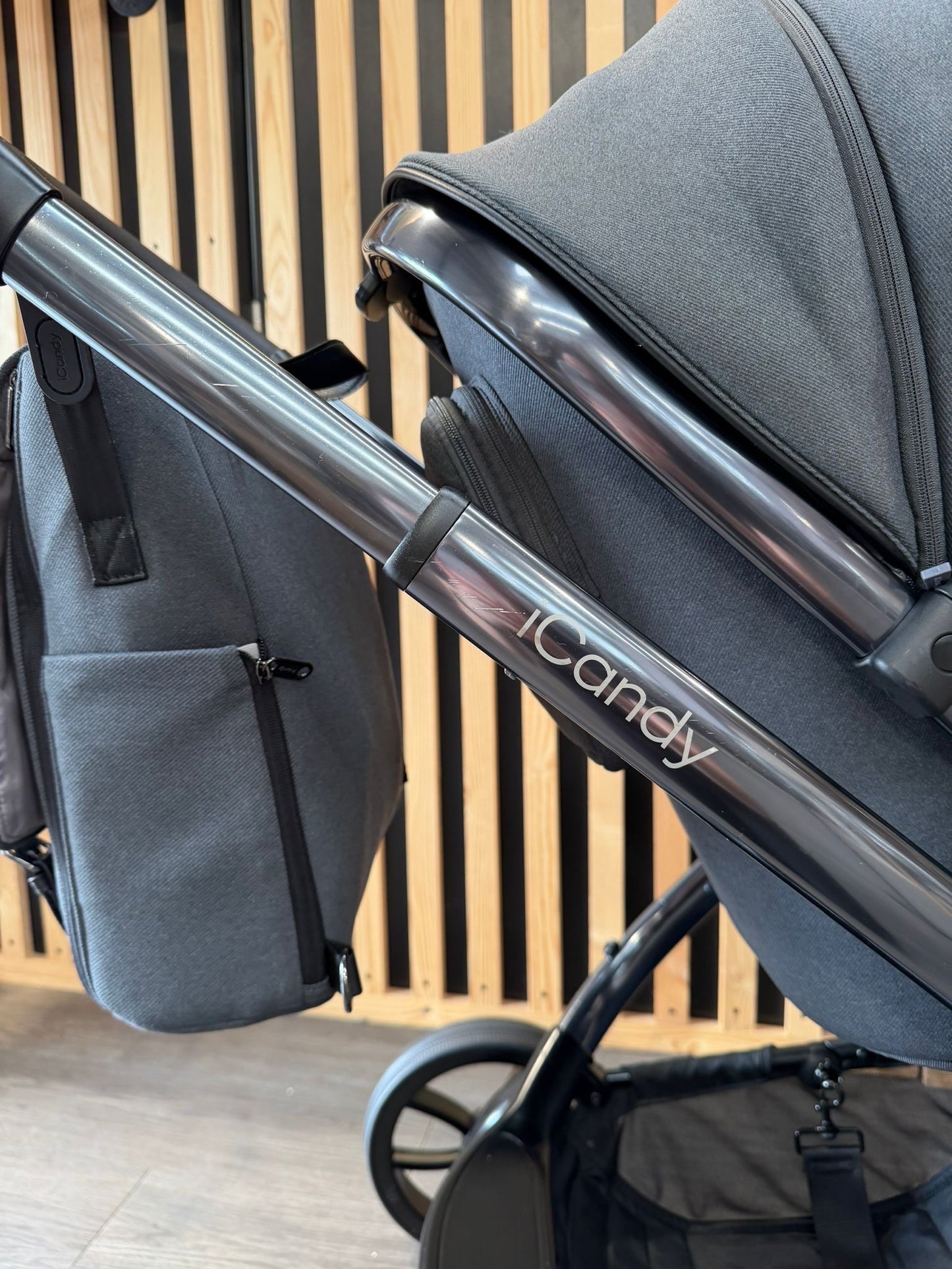 PRE LOVED iCandy Peach 7 Pram + Pushchair - Dark Grey