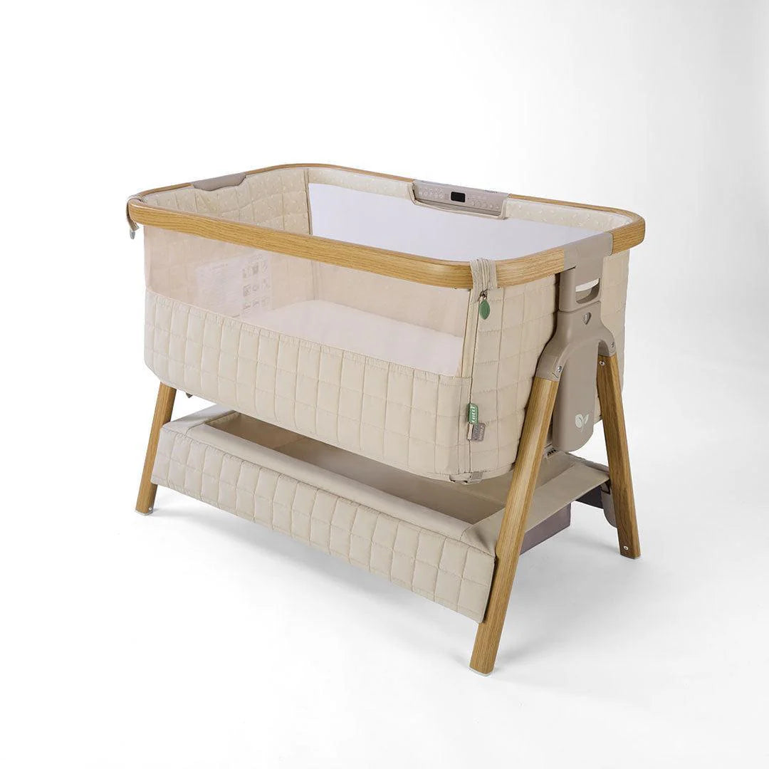Tutti Bambini Cozee Sense Bedside Crib - Toasted Oak/Sand